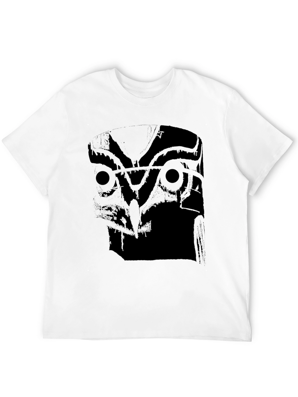 Mens Black Owl Graphic T-Shirt