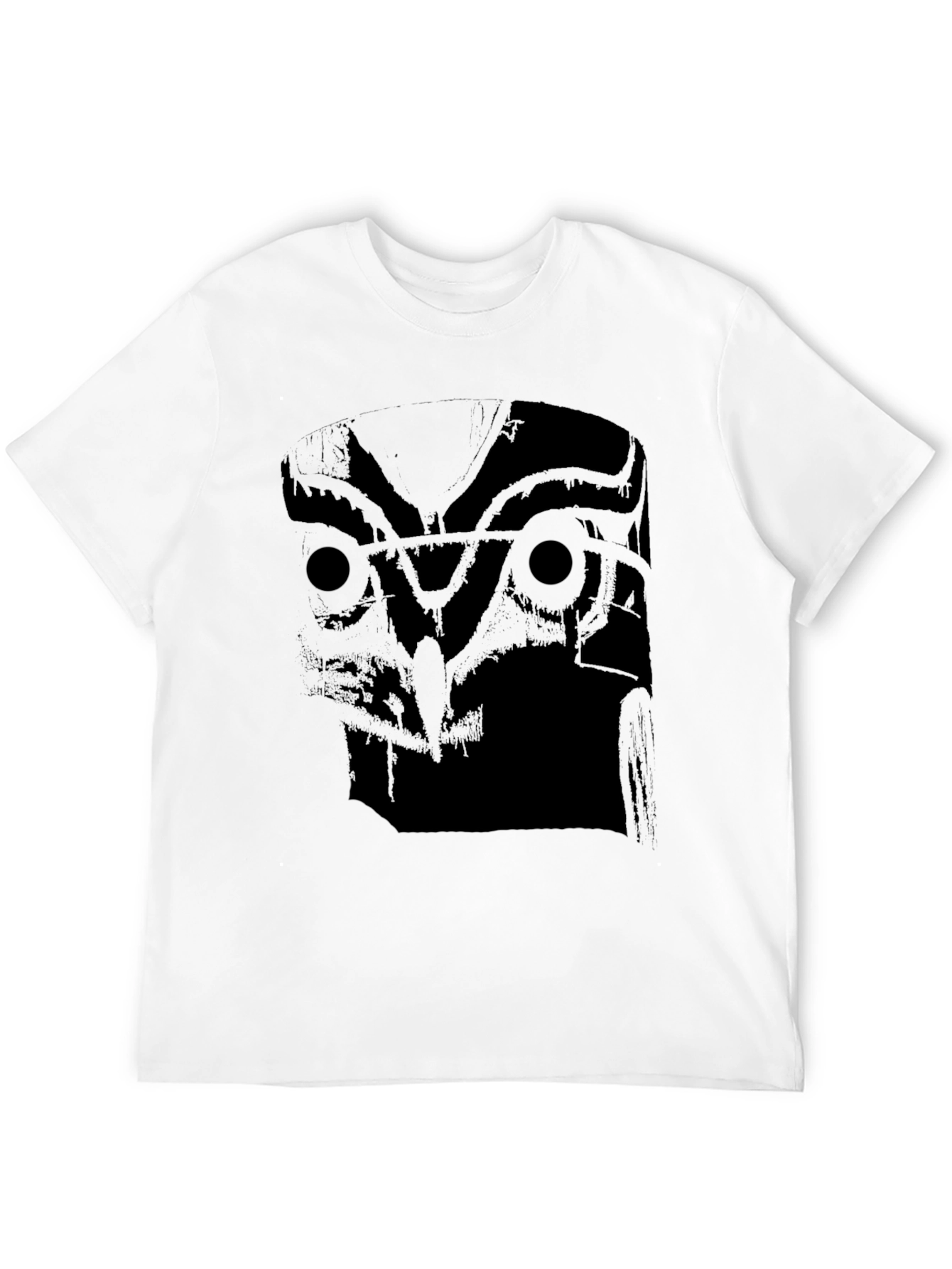 Mens Black Owl Graphic T-Shirt