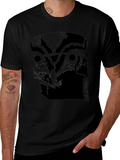 Mens Black Owl Graphic T-Shirt