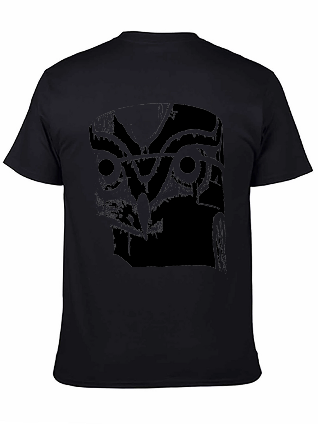 Mens Black Owl Graphic T-Shirt