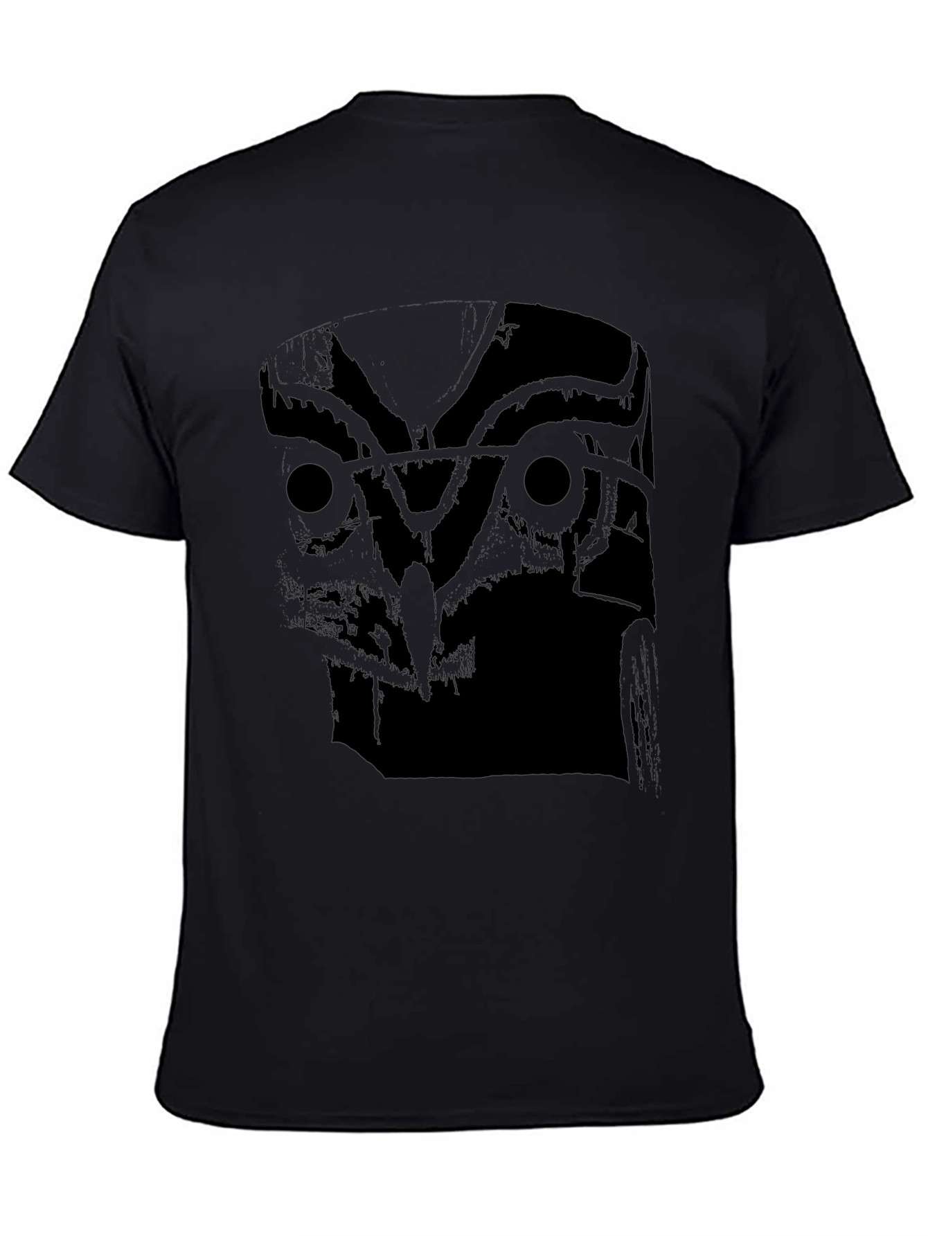 Mens Black Owl Graphic T-Shirt