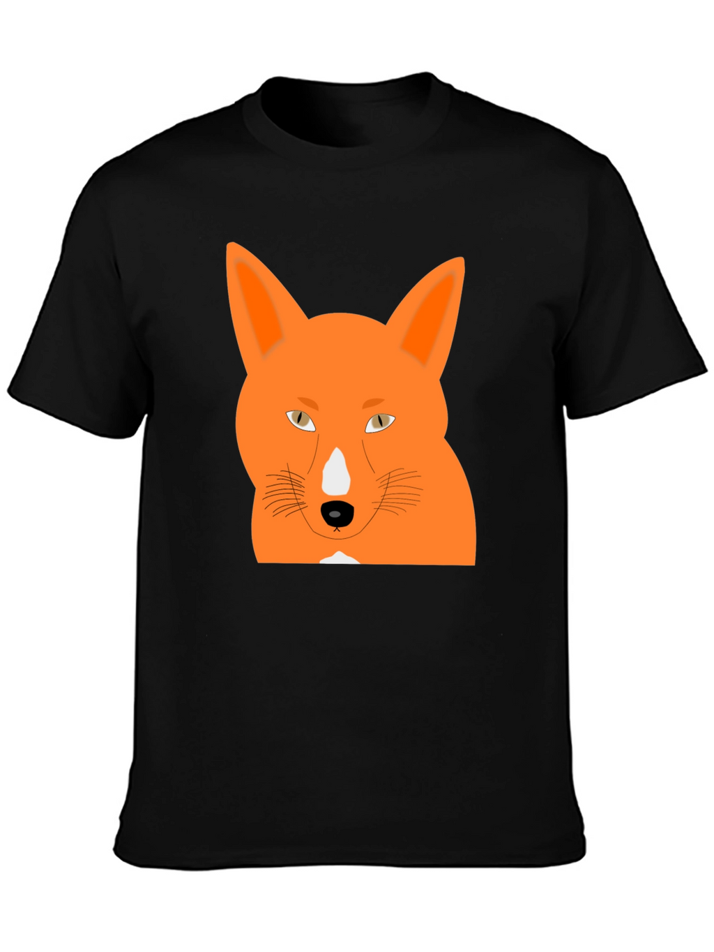 Cool Fox Graphic Tee - Black Cotton T-Shirt