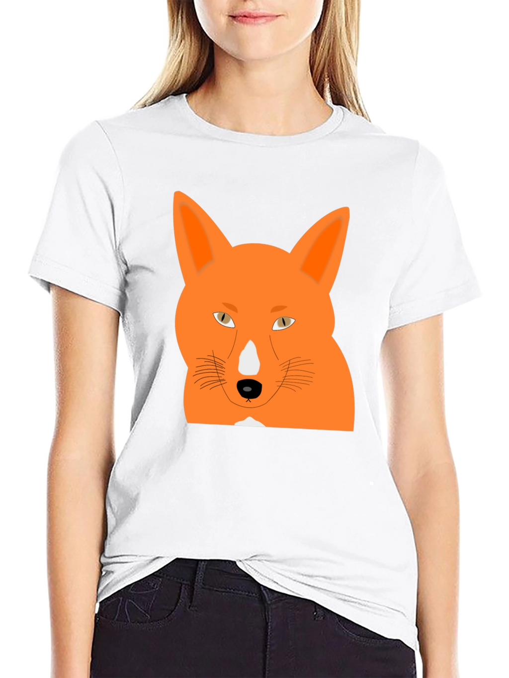 Cool Fox Graphic Tee - Black Cotton T-Shirt