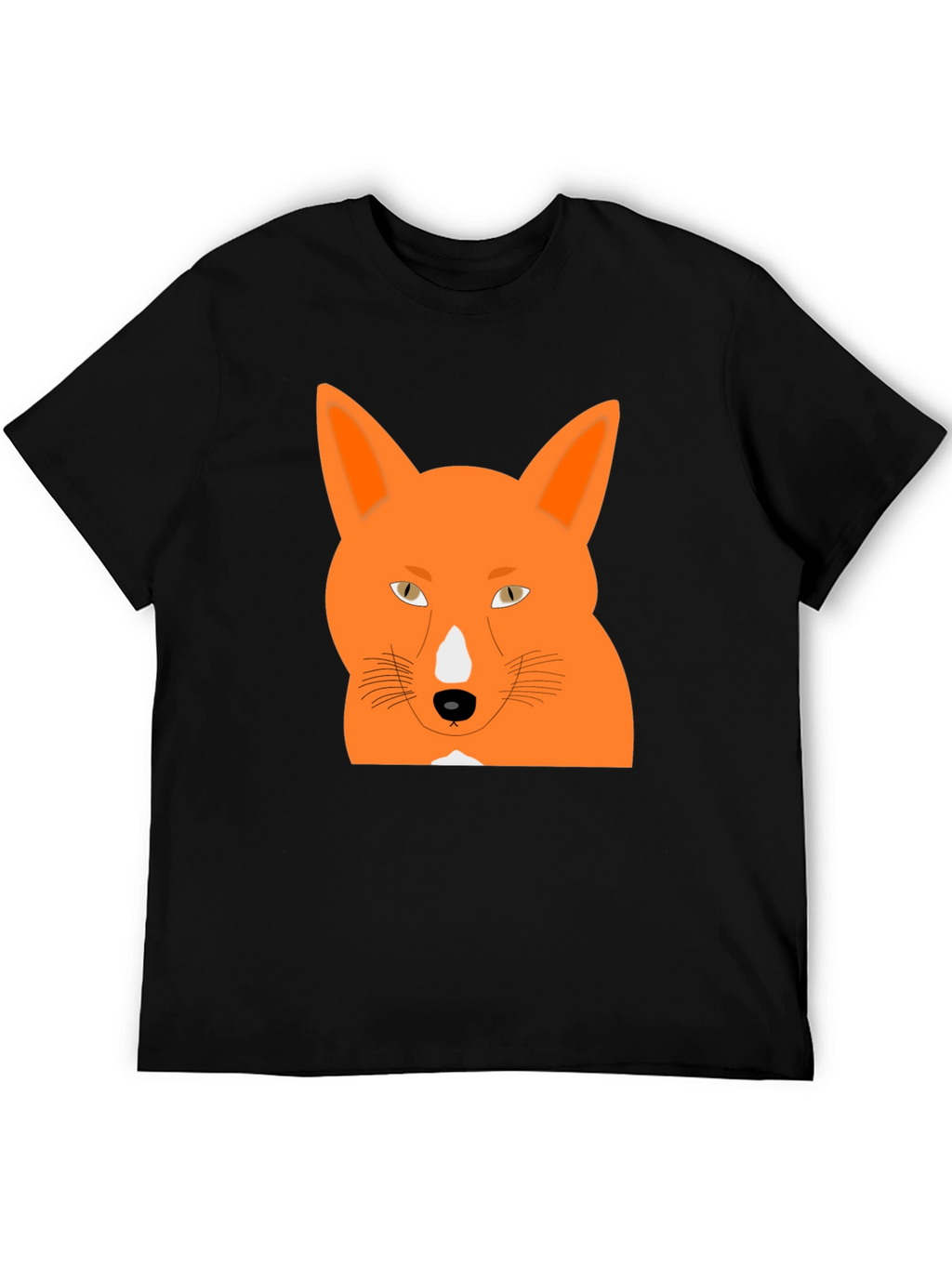 Cool Fox Graphic Tee - Black Cotton T-Shirt