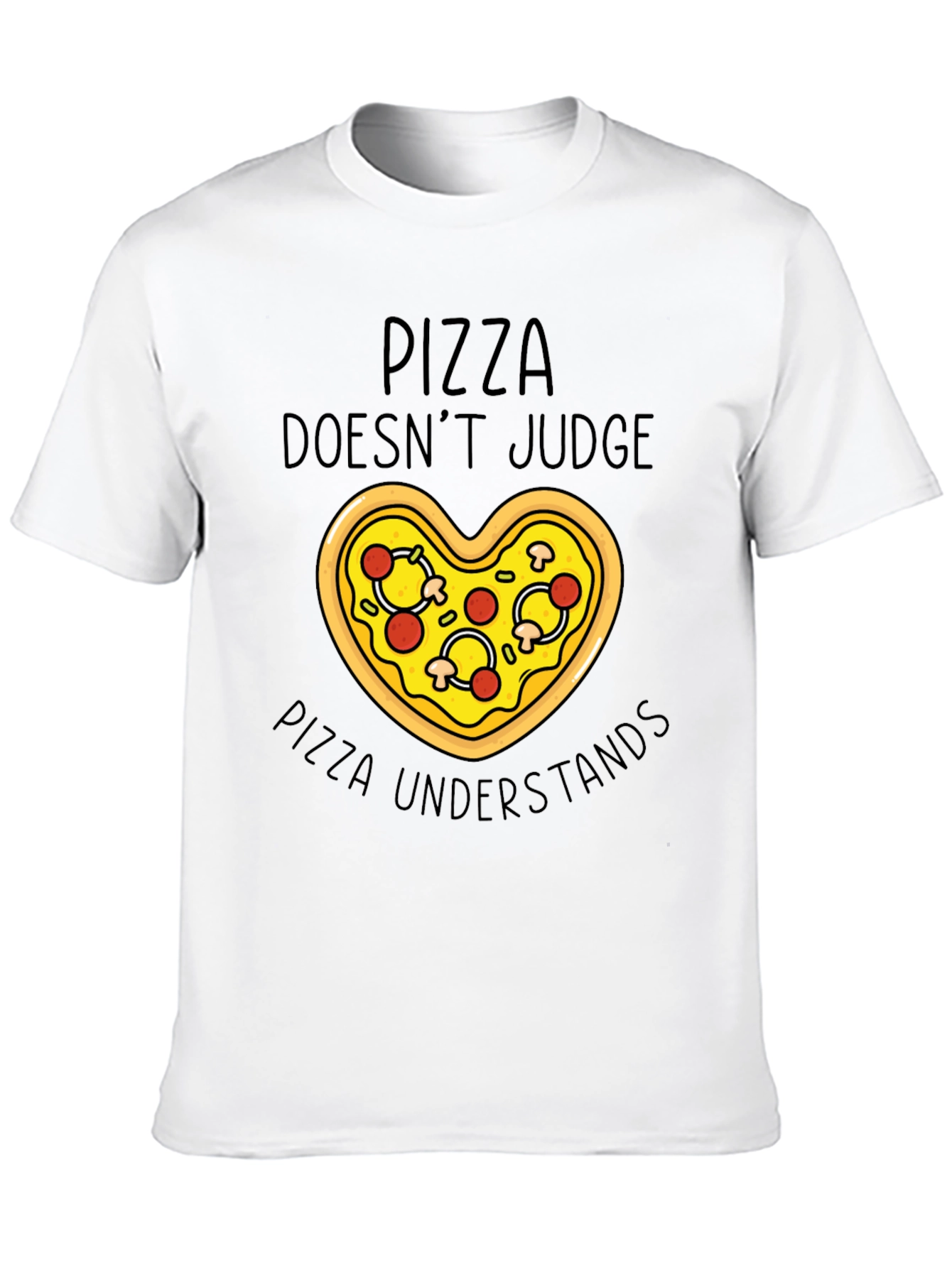 Pizza Lovers Tee: Pizza Doesnt Judge T-Shirt