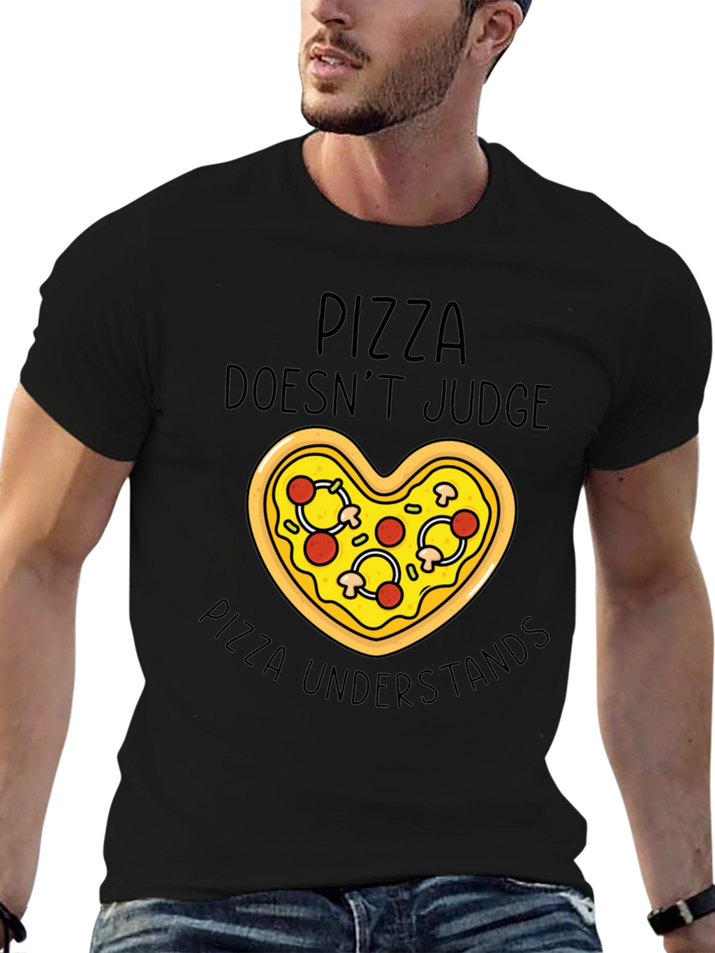 Pizza Lovers Tee: Pizza Doesnt Judge T-Shirt