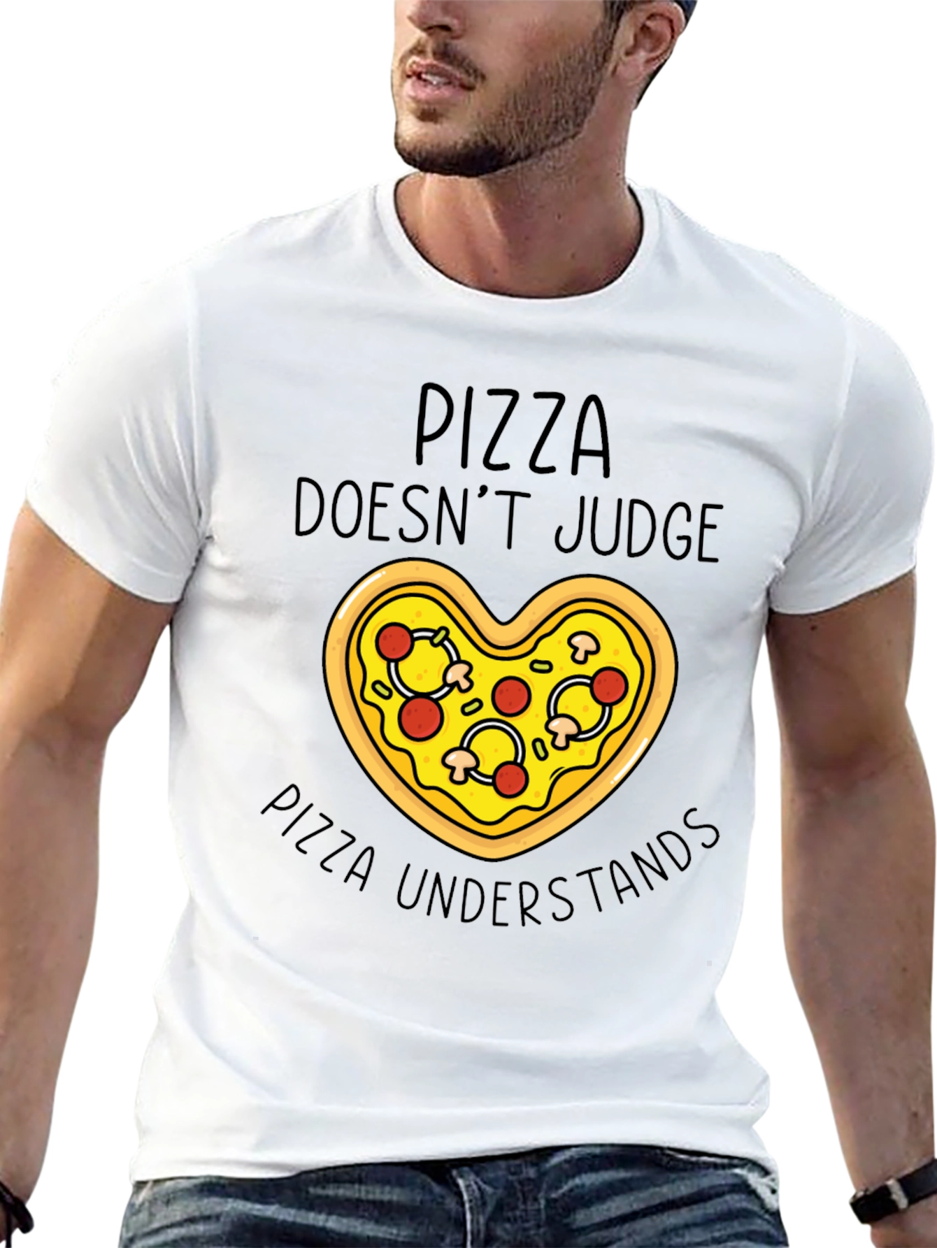 Pizza Lovers Tee: Pizza Doesnt Judge T-Shirt