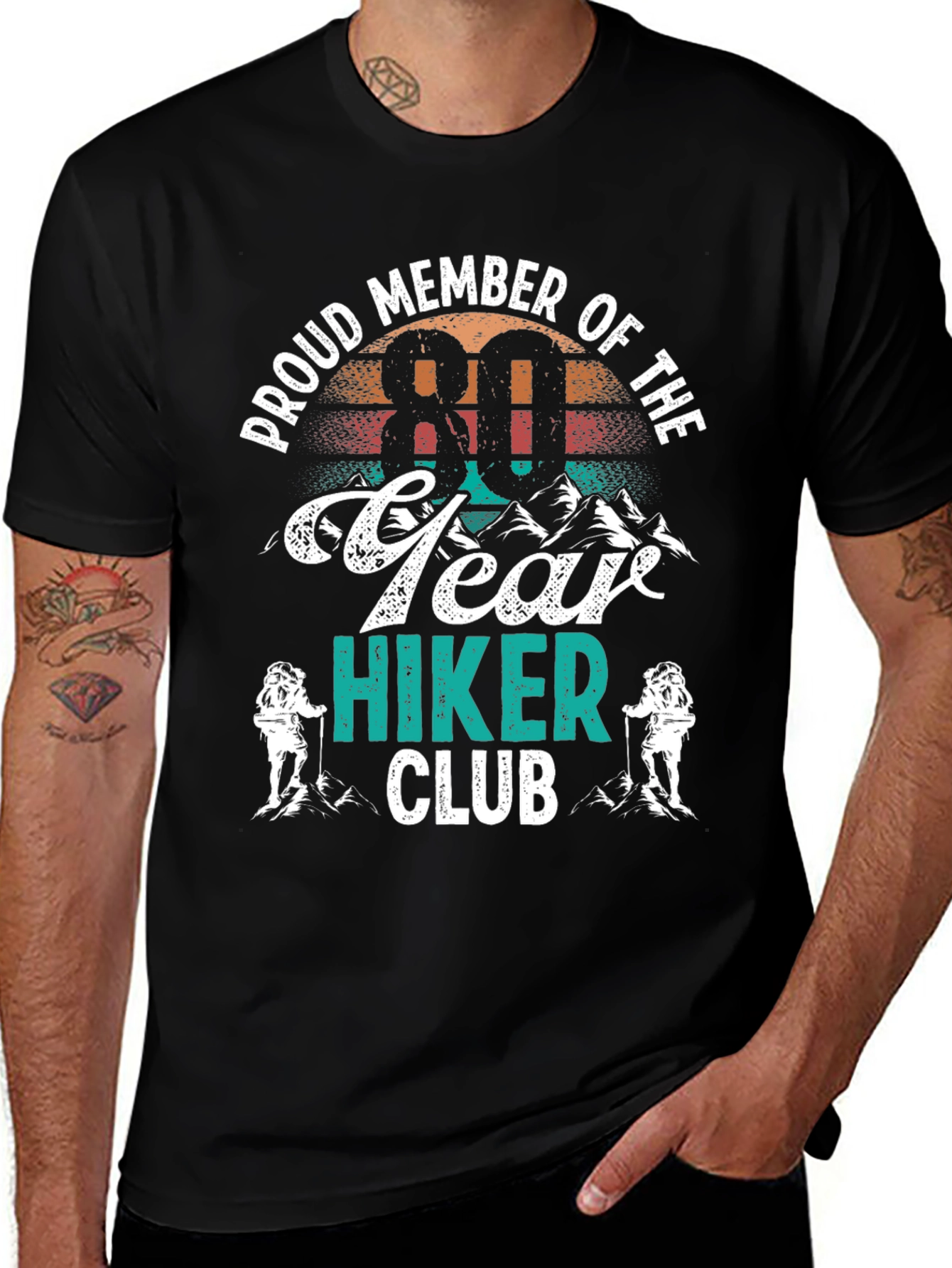 80 Year Hiker Club T-Shirt