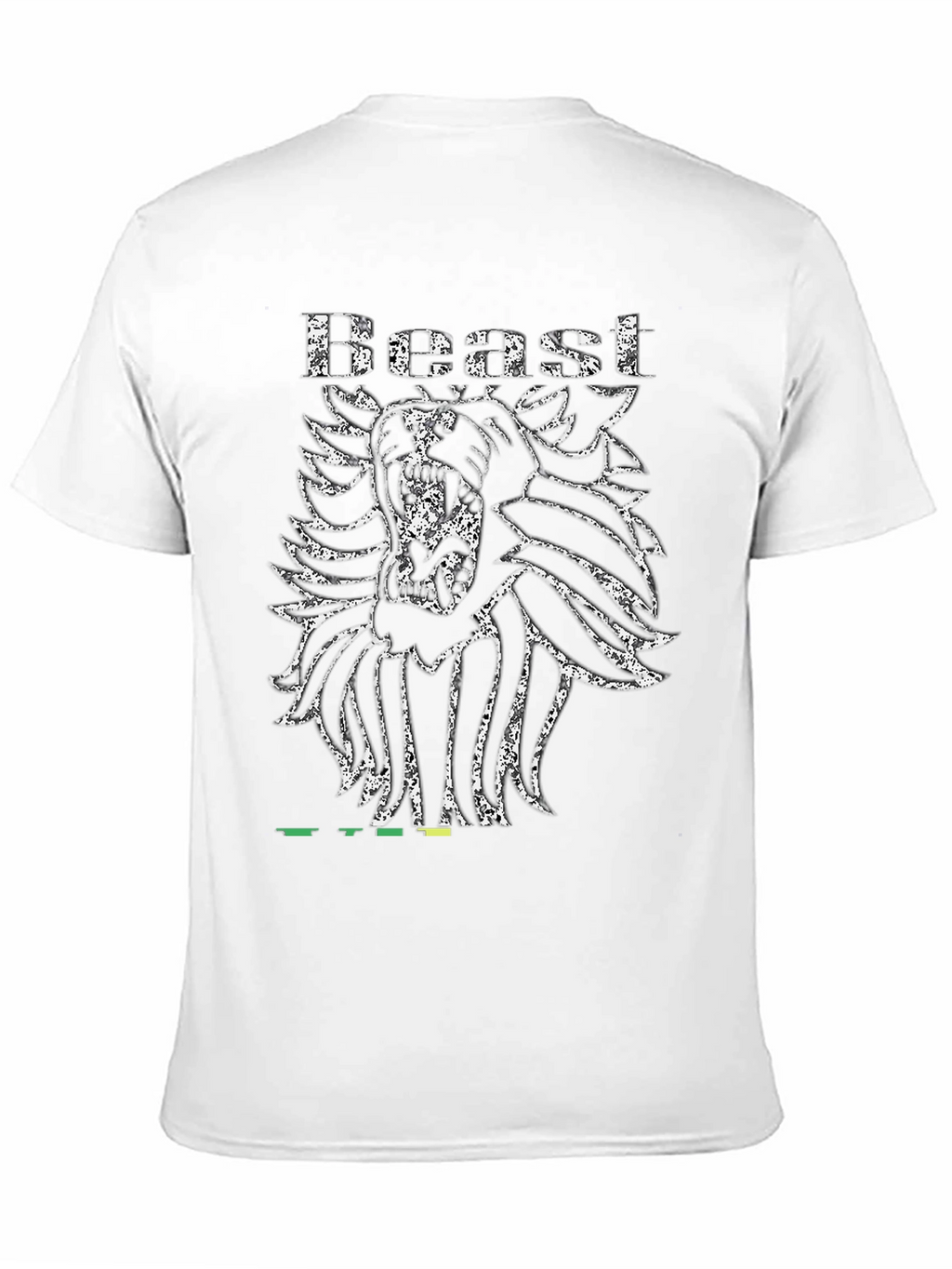 Beast Lion Graphic T-Shirt - Black