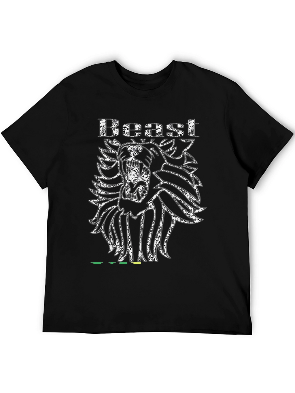 Beast Lion Graphic T-Shirt - Black