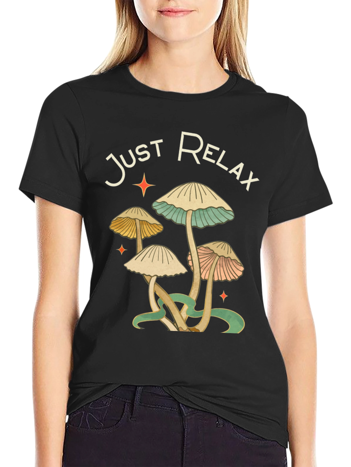 Just Relax Mushroom Graphic Tee