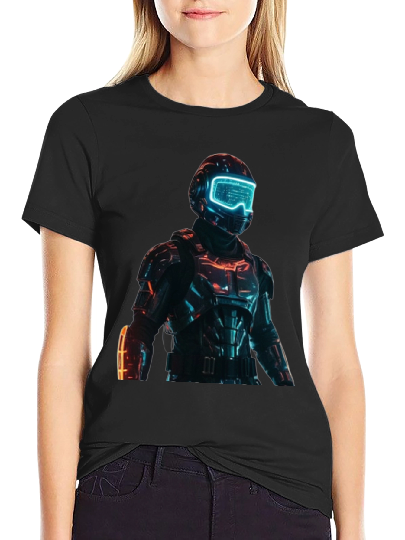 Sci-Fi Armor T-Shirt - Futuristic Design