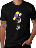Astronaut Balloons Graphic T-Shirt