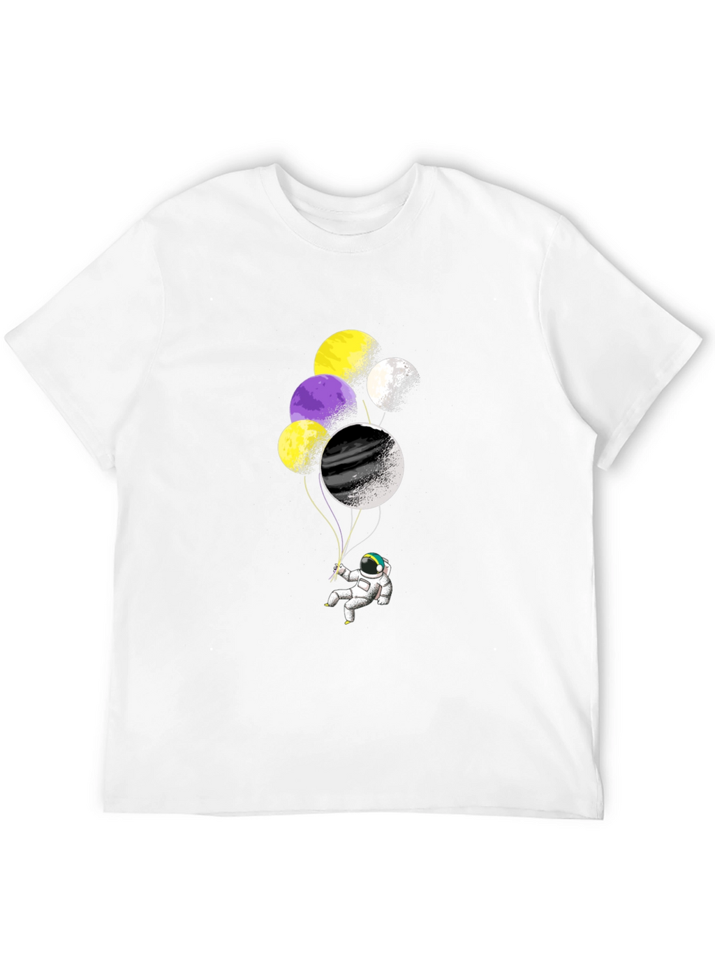 Astronaut Balloons Graphic T-Shirt