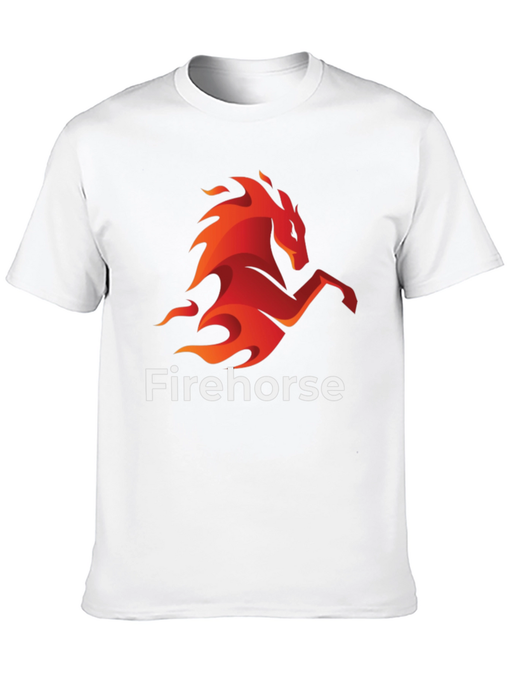 Fiery Horse Graphic Tee - Black Cotton T-Shirt