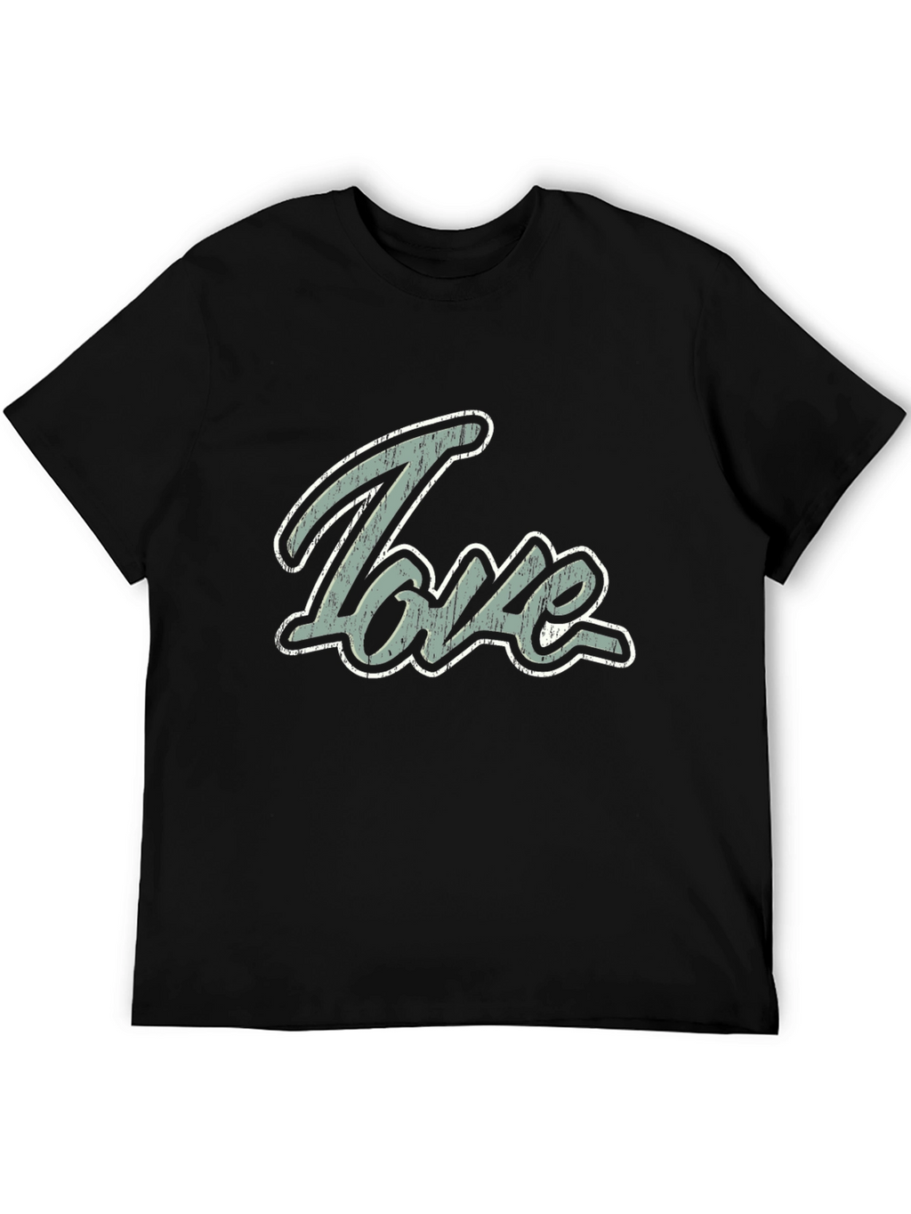 Love Graphic Print Mens Black T-Shirt
