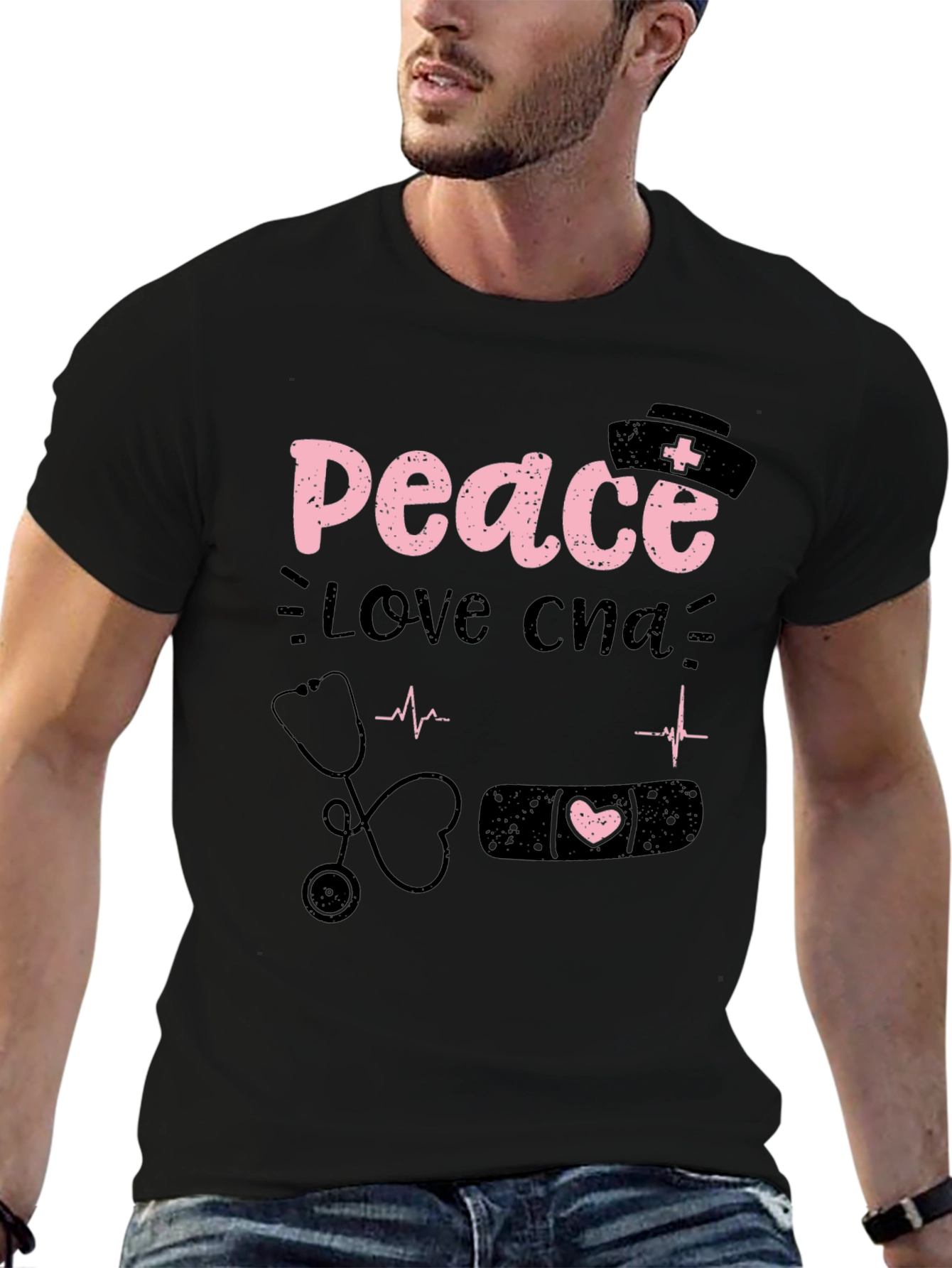 Peace Love CNA T-Shirt Nurse Apparel