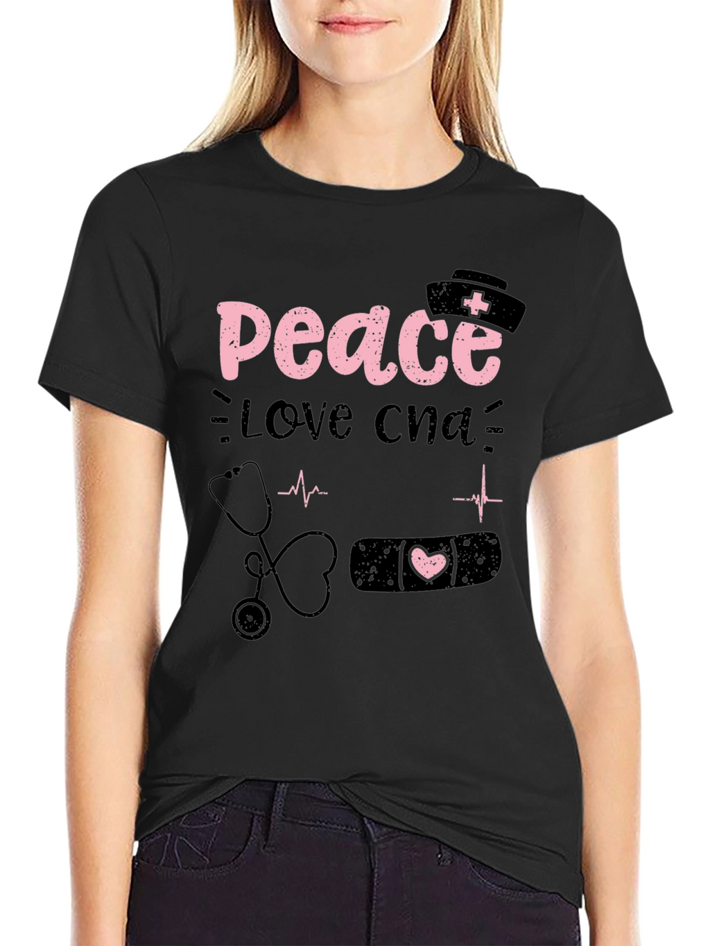 Peace Love CNA T-Shirt Nurse Apparel