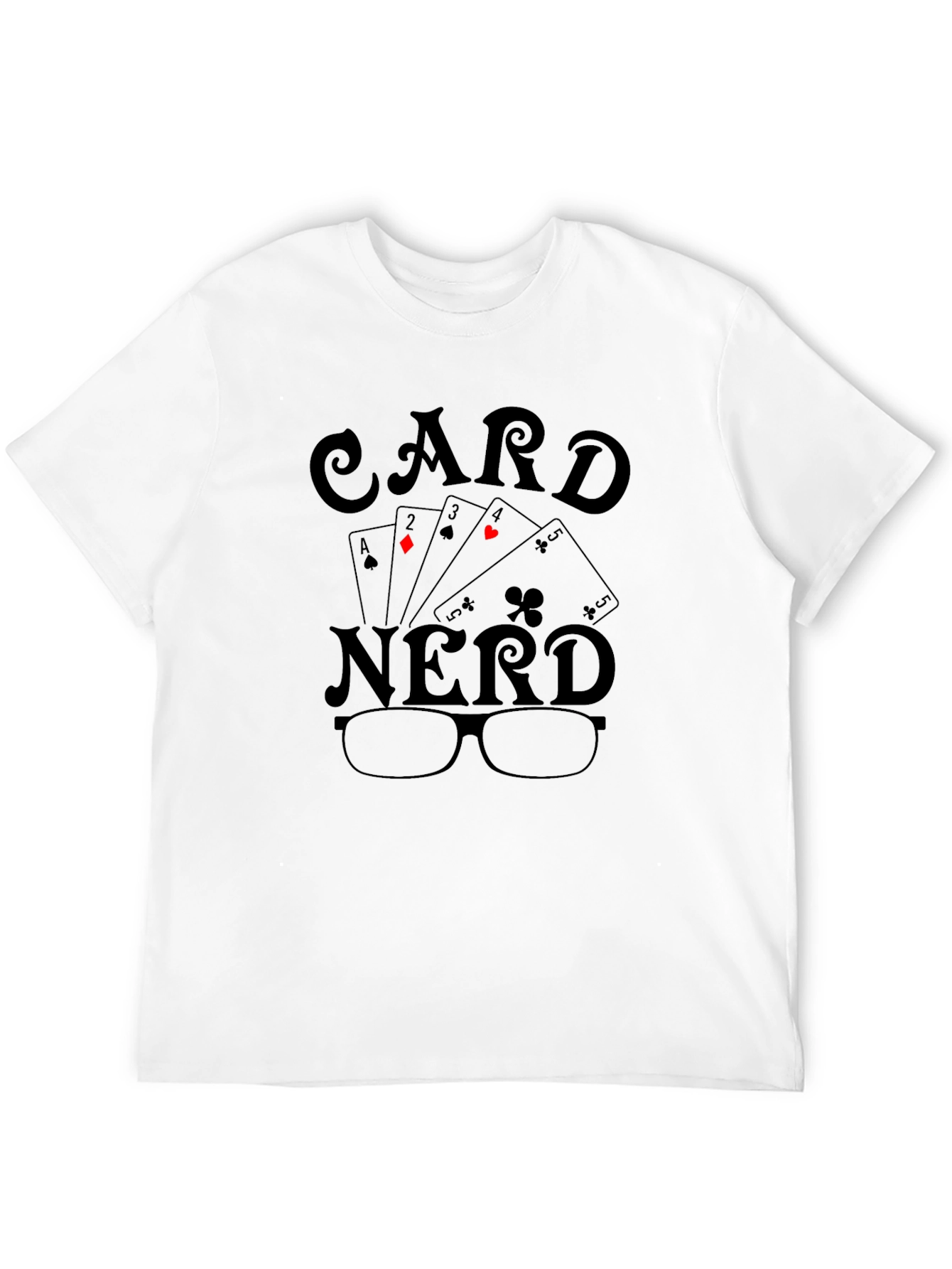 Card Nerd T-Shirt - Poker Playing Geek Tee