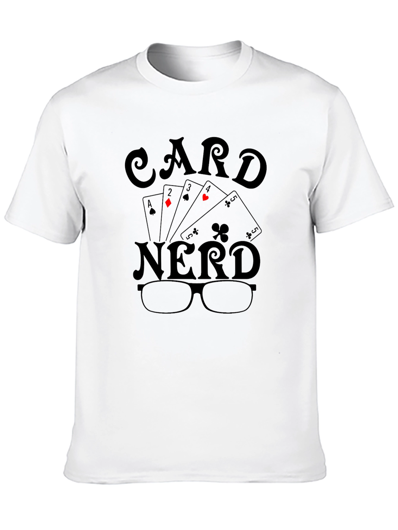 Card Nerd T-Shirt - Poker Playing Geek Tee