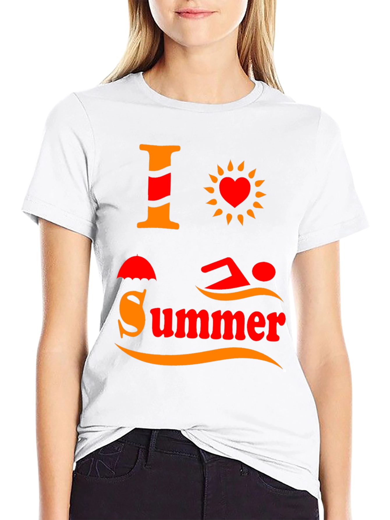 I Love Summer T-Shirt Black Graphic Tee