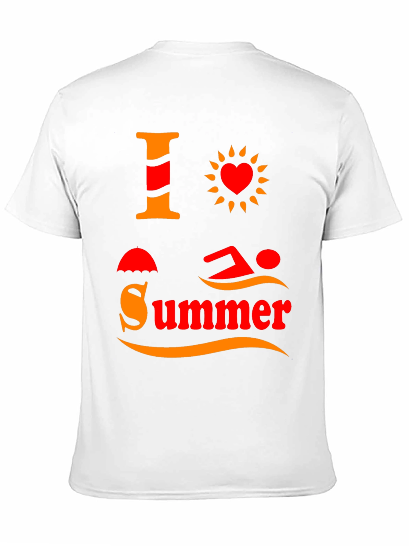 I Love Summer T-Shirt Black Graphic Tee