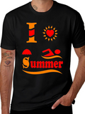 I Love Summer T-Shirt Black Graphic Tee