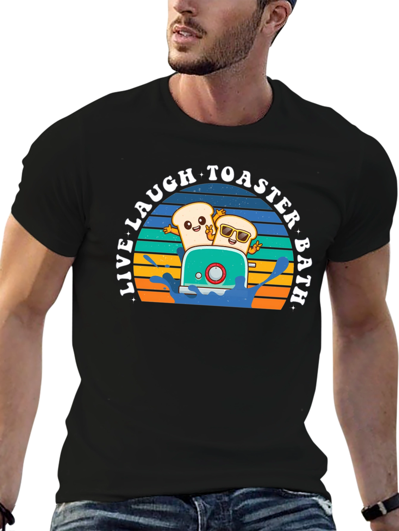 Live Laugh Toaster Bath T-Shirt