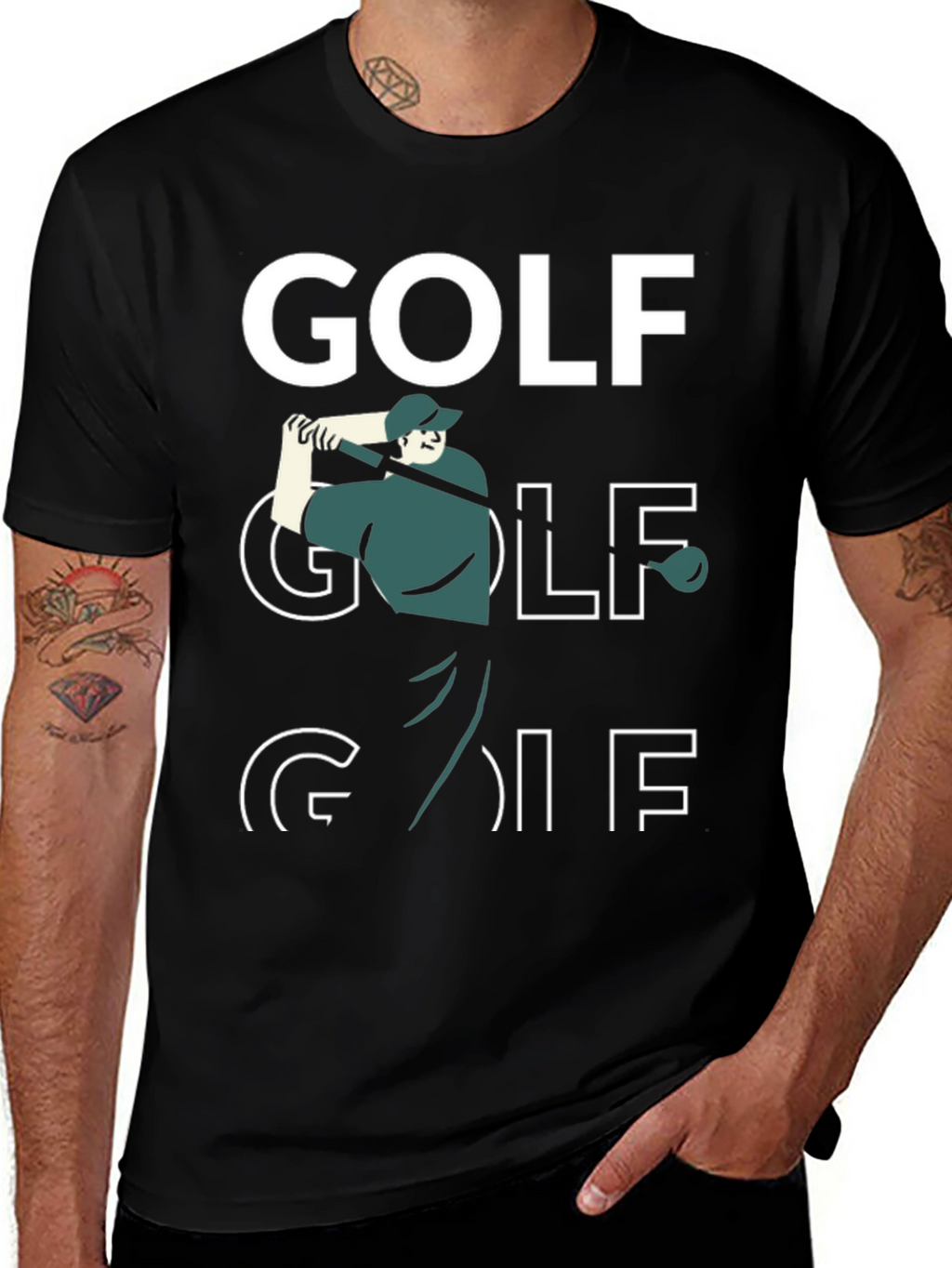 Golf Graphic T-Shirt - Black Tee