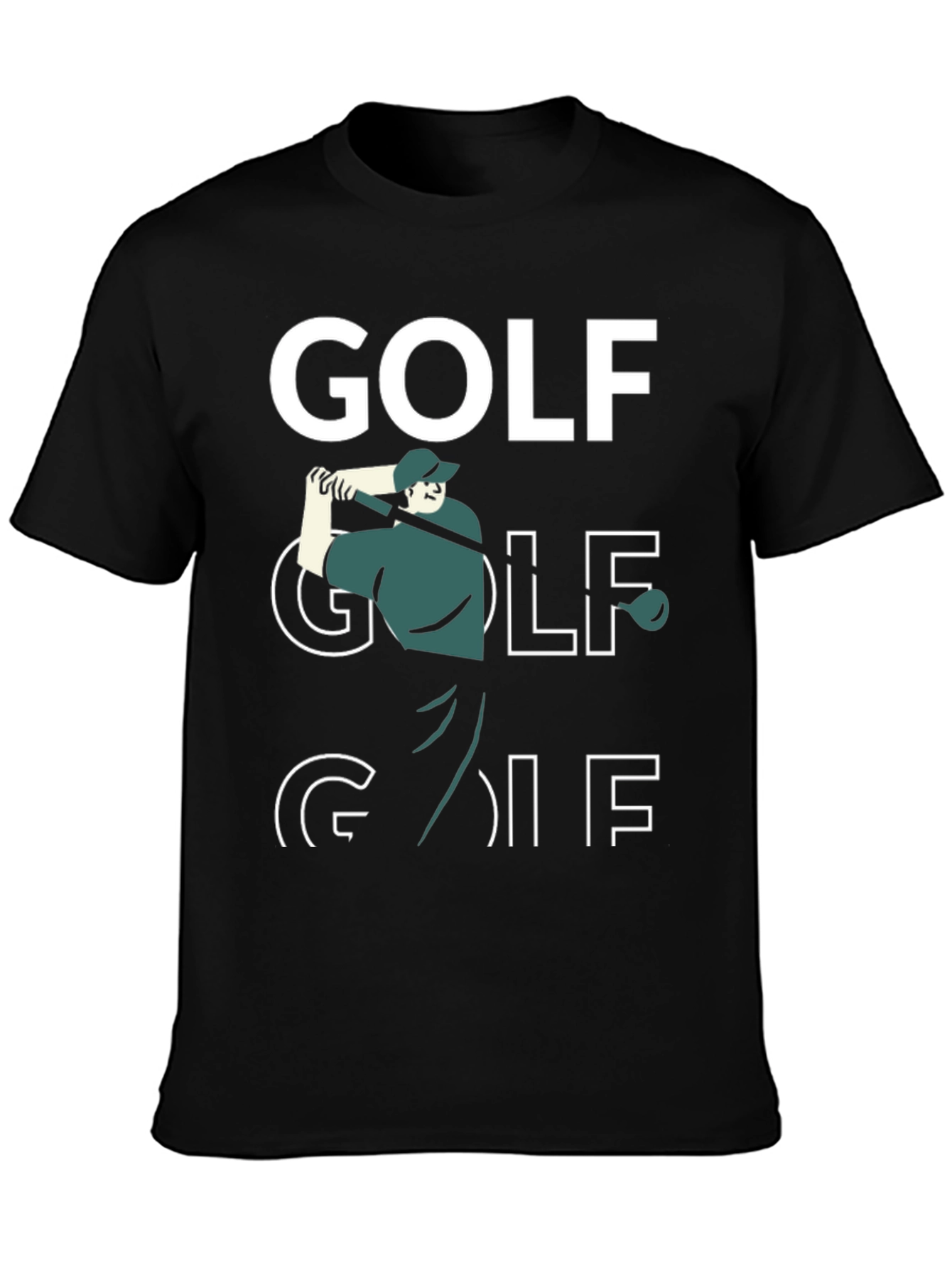 Golf Graphic T-Shirt - Black Tee