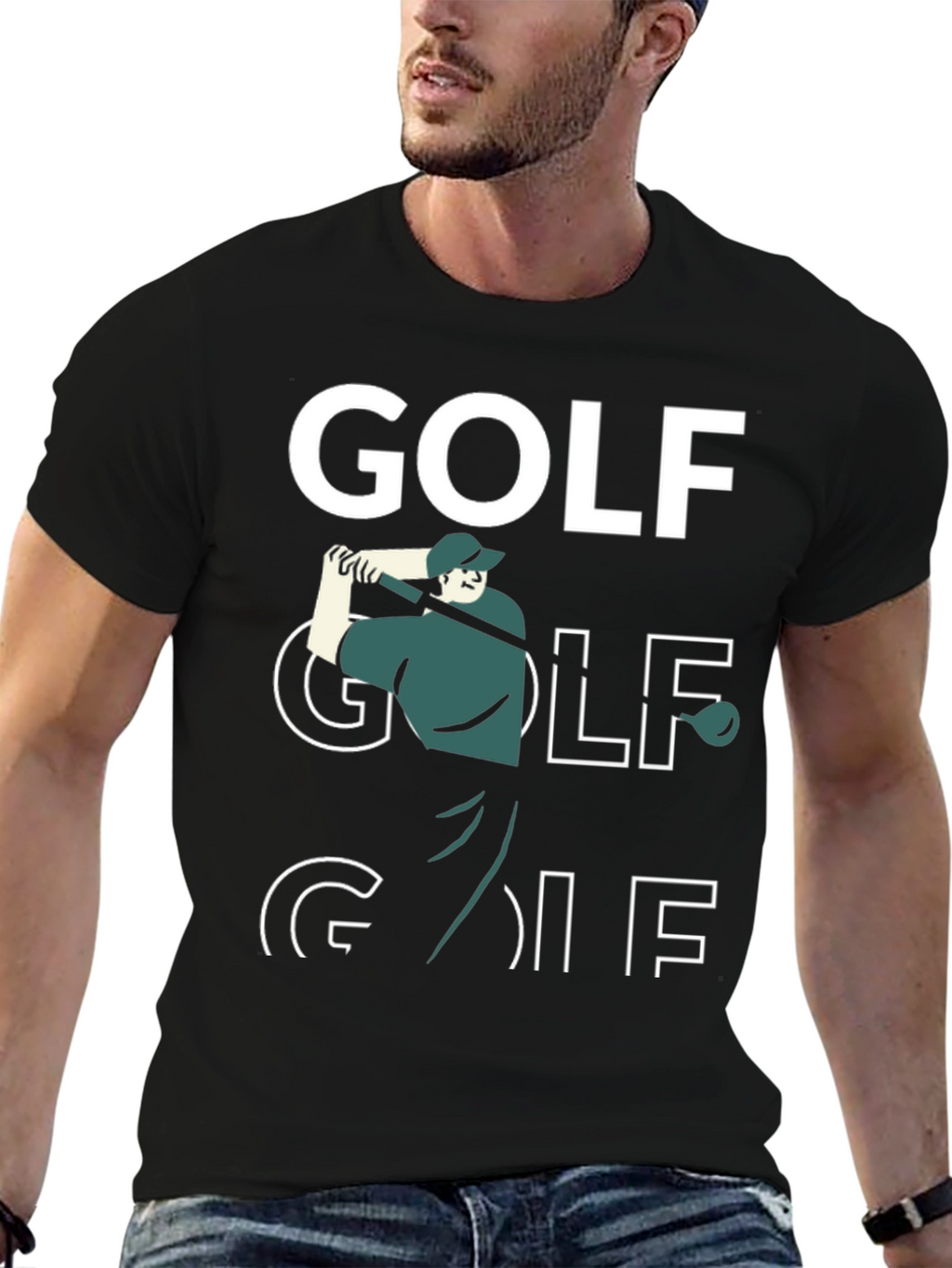 Golf Graphic T-Shirt - Black Tee