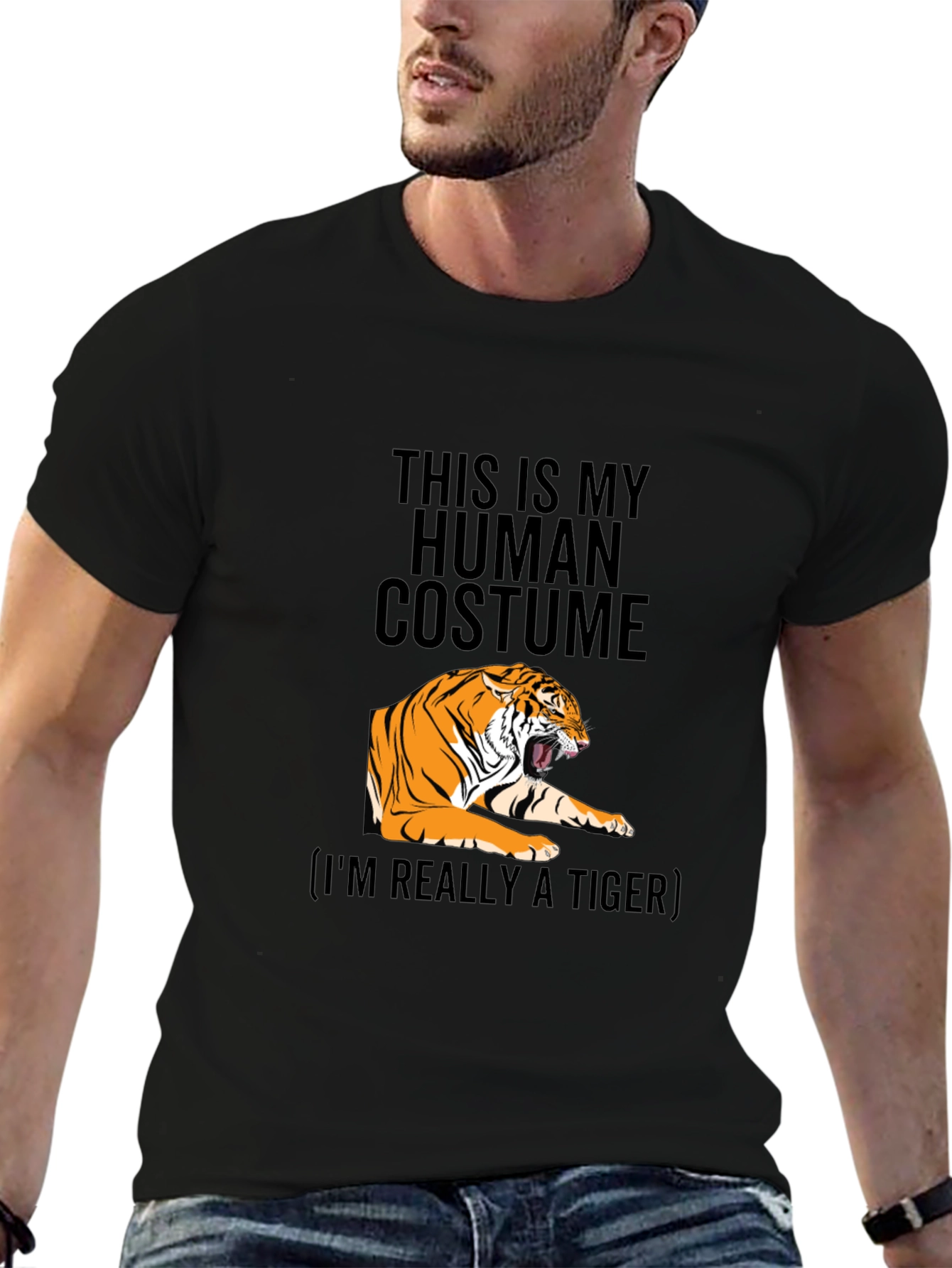 Human Costume Tiger Graphic T-Shirt