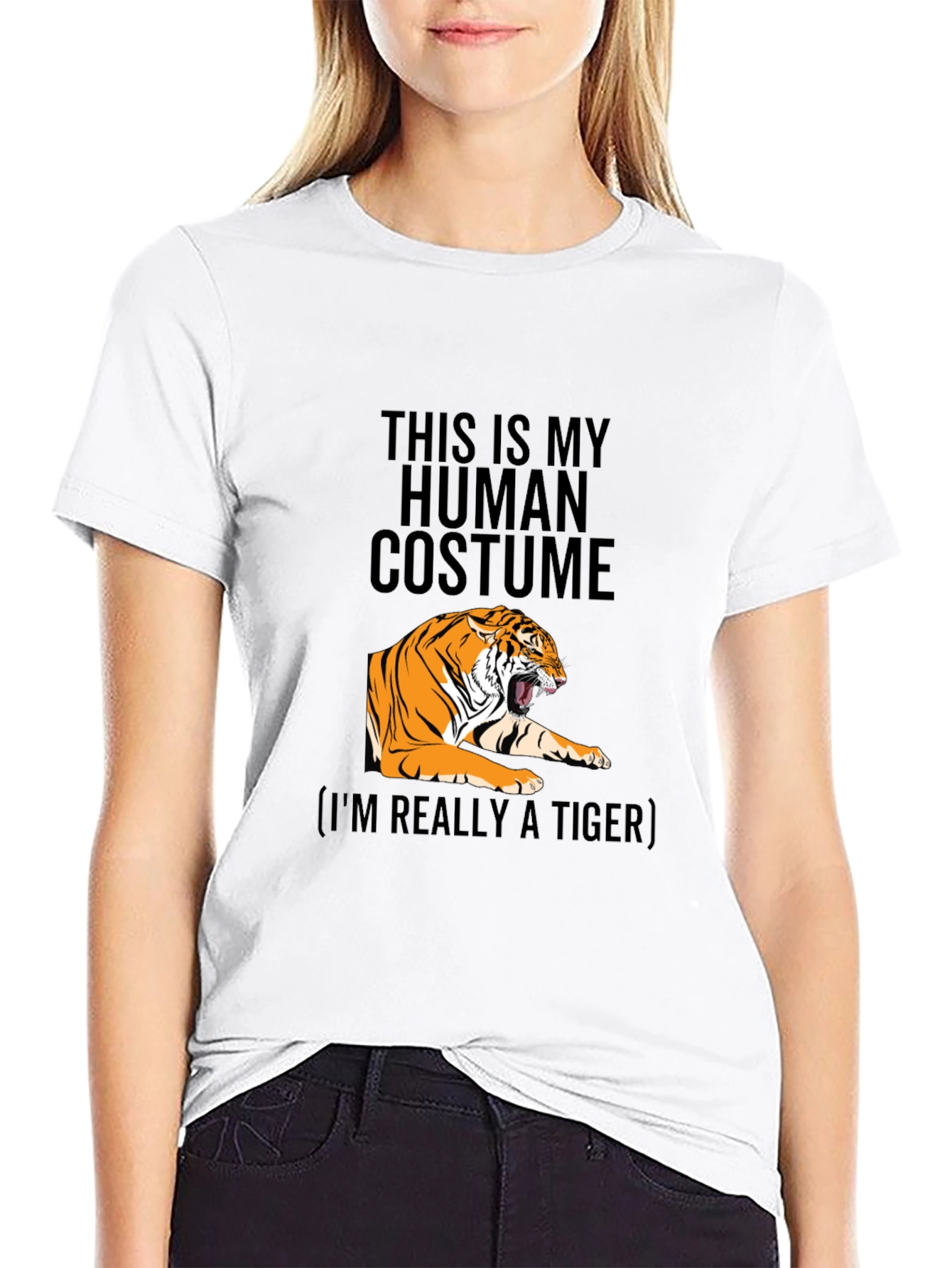 Human Costume Tiger Graphic T-Shirt