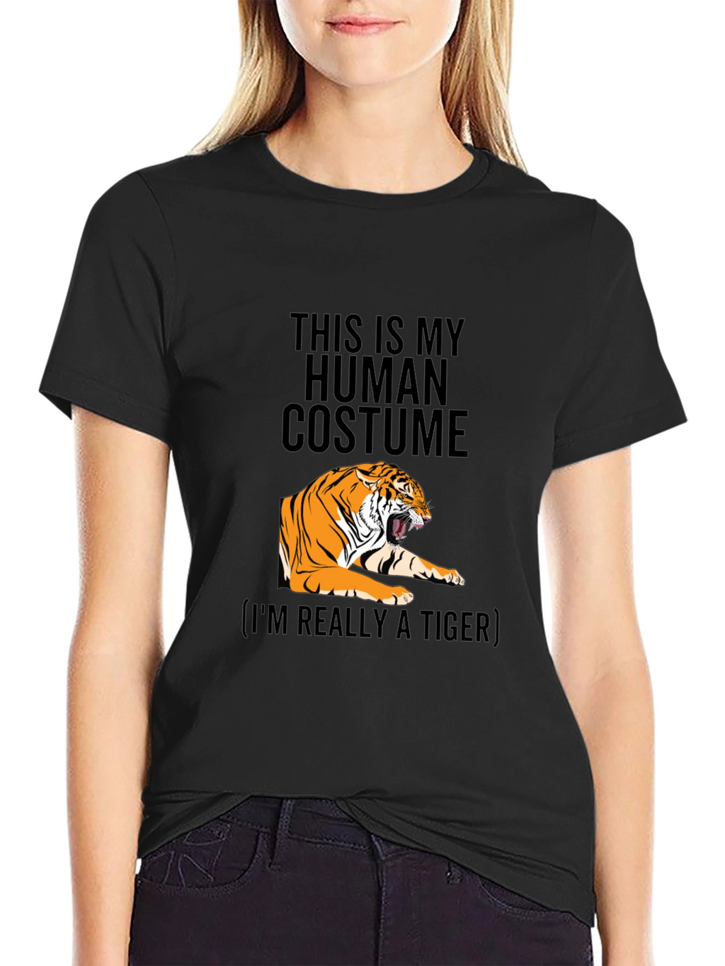 Human Costume Tiger Graphic T-Shirt
