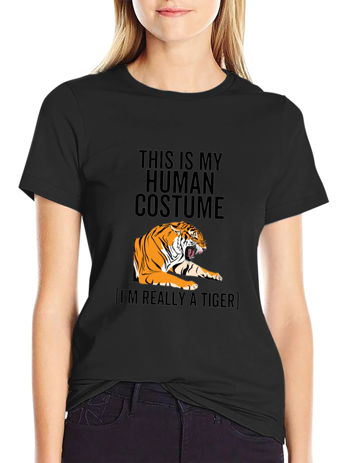 Human Costume Tiger Graphic T-Shirt