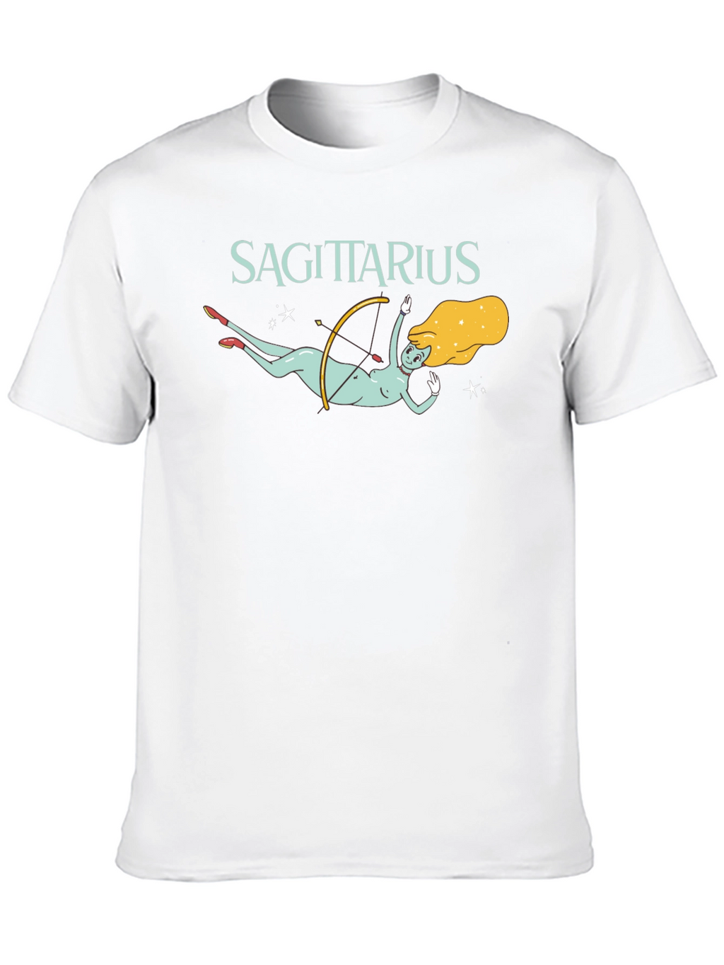 Sagittarius Zodiac Sign Graphic Tee - Black