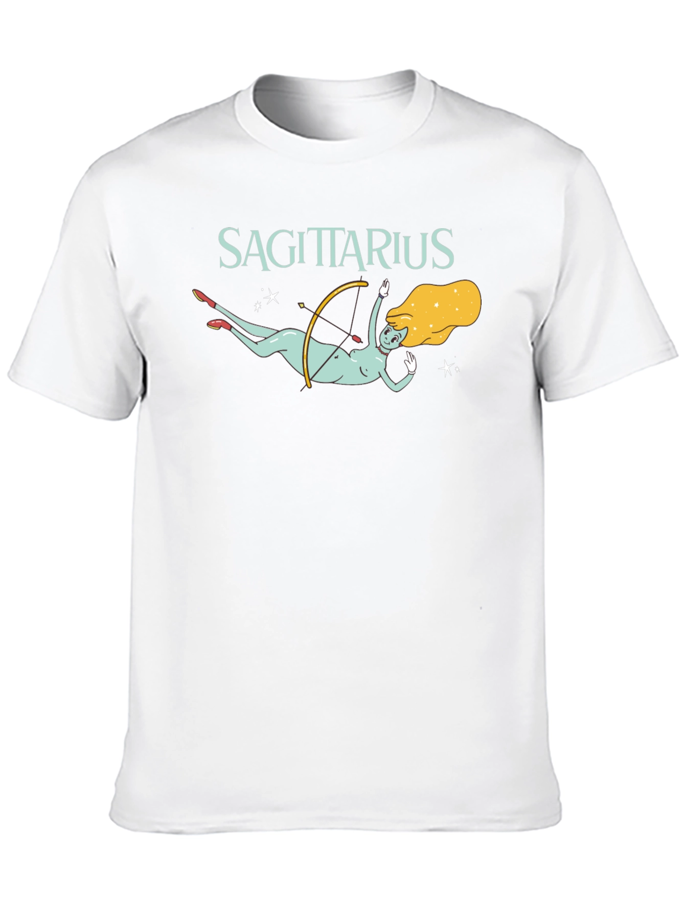 Sagittarius Zodiac Sign Graphic Tee - Black