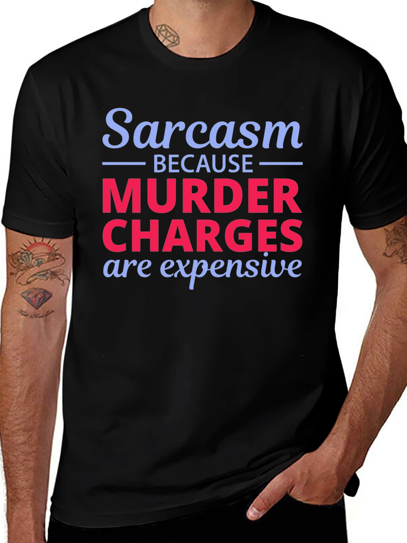 Sarcasm Murder Charges Funny Graphic T-Shirt