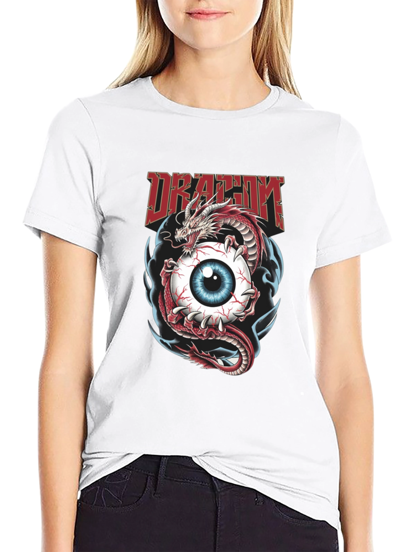 Dragon Eye Graphic Tee - Mens Black T-Shirt