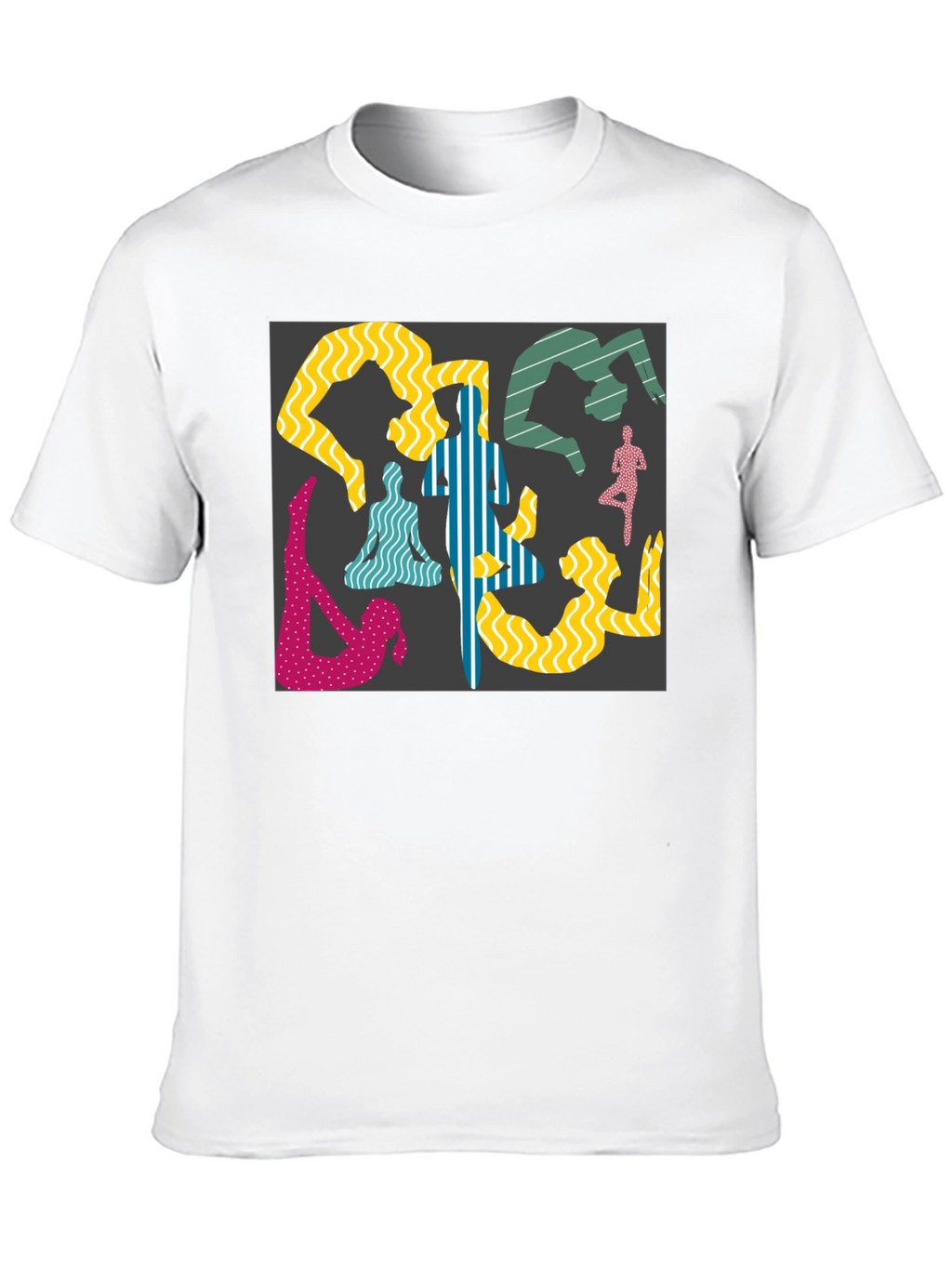 Yoga Pose Graphic Black Tee