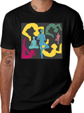 Yoga Pose Graphic Black Tee