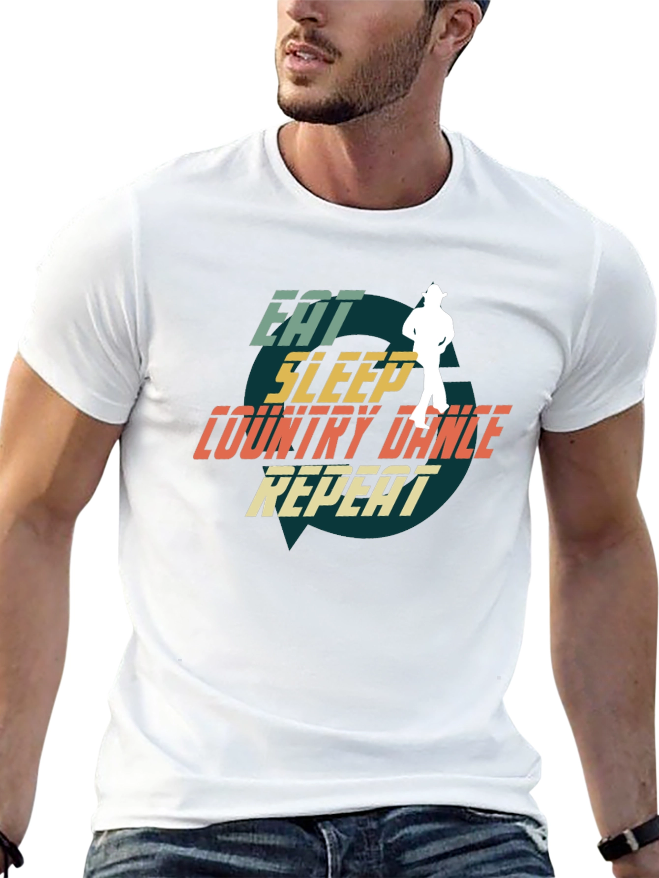 Eat Sleep Country Dance Repeat Graphic Tee