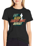 Eat Sleep Country Dance Repeat Graphic Tee