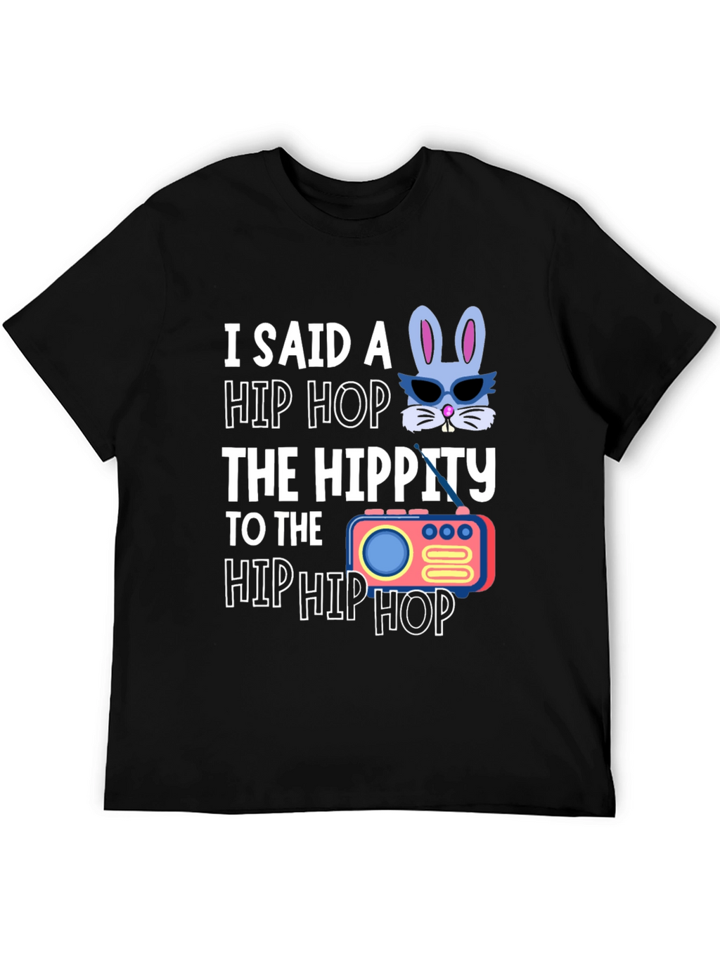 Hip Hop Easter Bunny Graphic T-Shirt