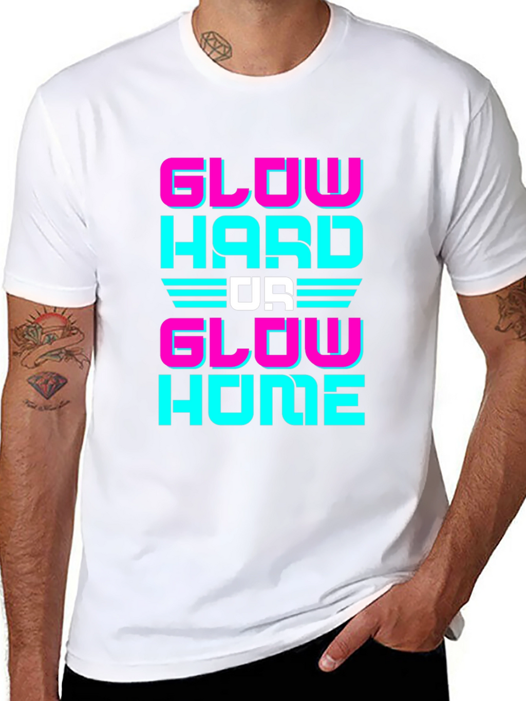Glow Hard Or Glow Home Graphic Tee