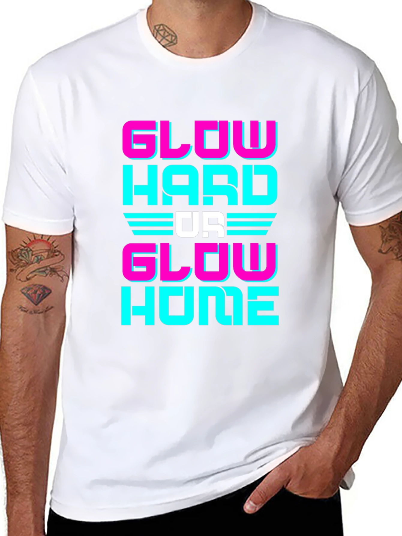 Glow Hard Or Glow Home Graphic Tee