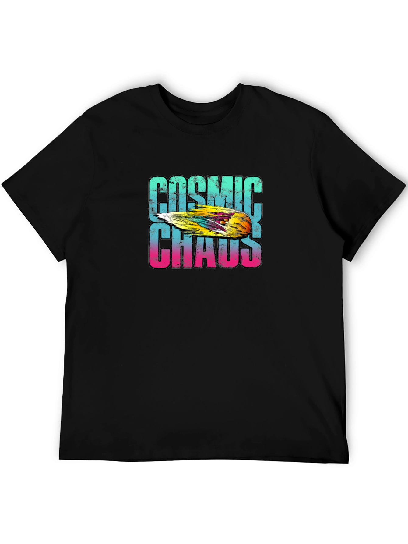 Cosmic Chaos Graphic Tee - Mens Black T-Shirt
