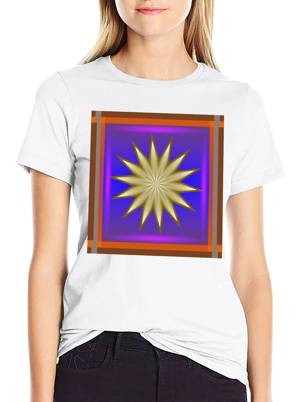 Abstract Starburst Graphic T-Shirt