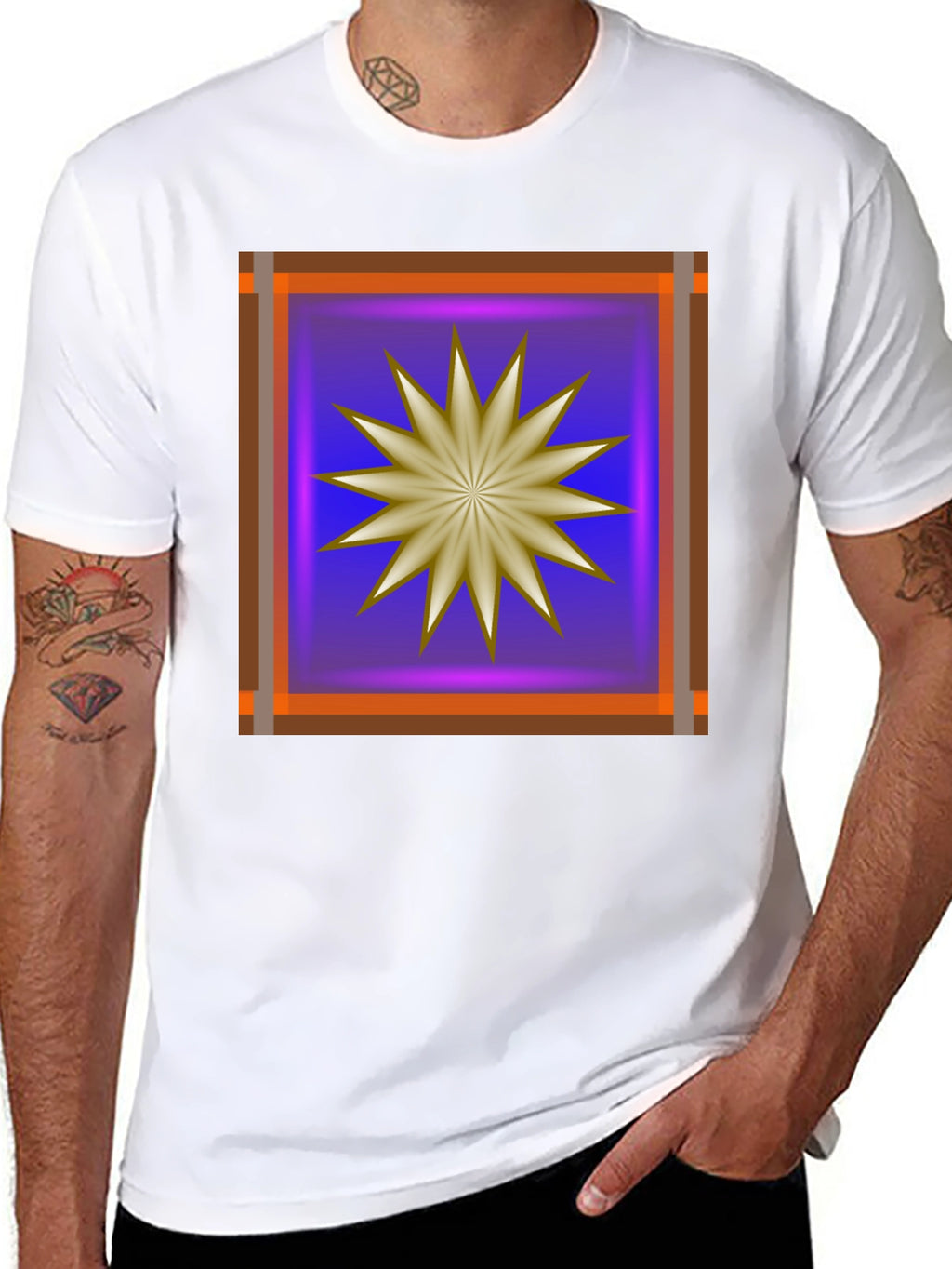 Abstract Starburst Graphic T-Shirt
