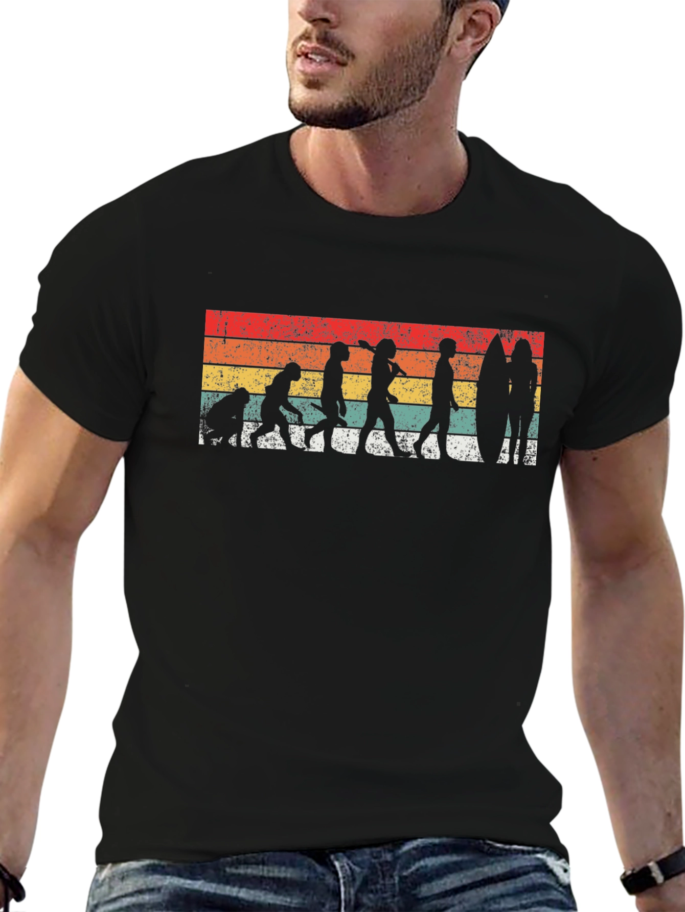Surfing Evolution Graphic Tee